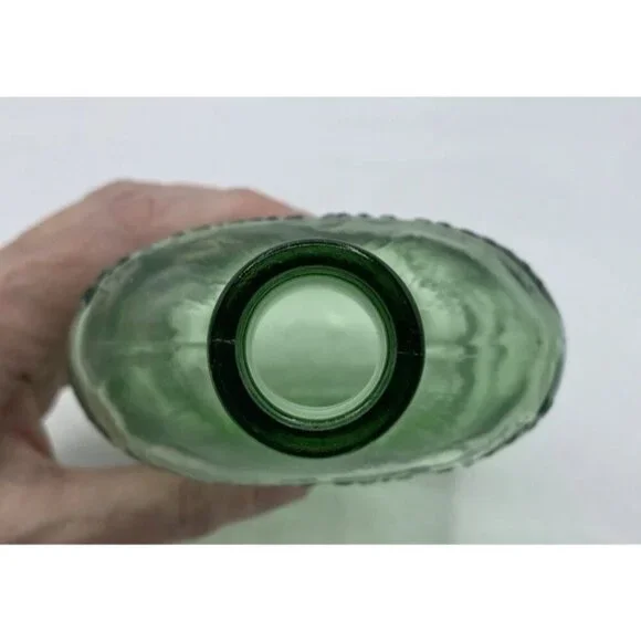 Vintage Green Glass Bottle One 1 Pint Federal Law Forbids Sale Or Reuse Flask - Picture 5 of 9